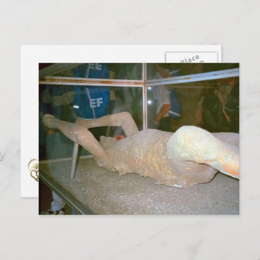 Pompeii、住民の一人が灰の中に捕まった ポストカード (正面/裏面)