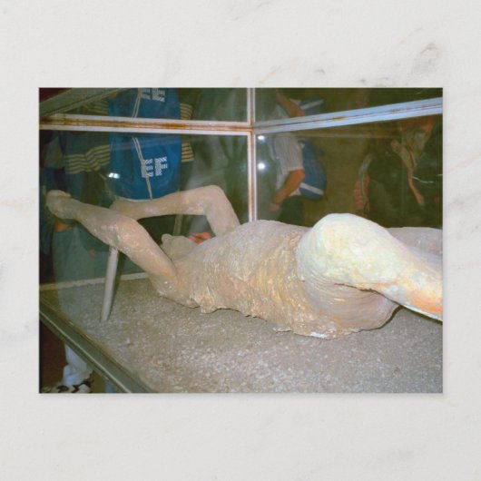 Pompeii、住民の一人が灰の中に捕まった ポストカード (正面)