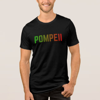 Pompeii Italy Minimal Typographic Design トライブレンドＴシャツ