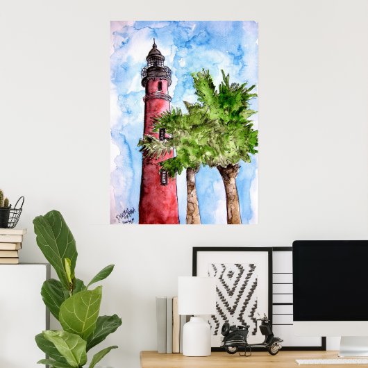 ponce_inlet_lightハウス ポスター (ホームオフィス)