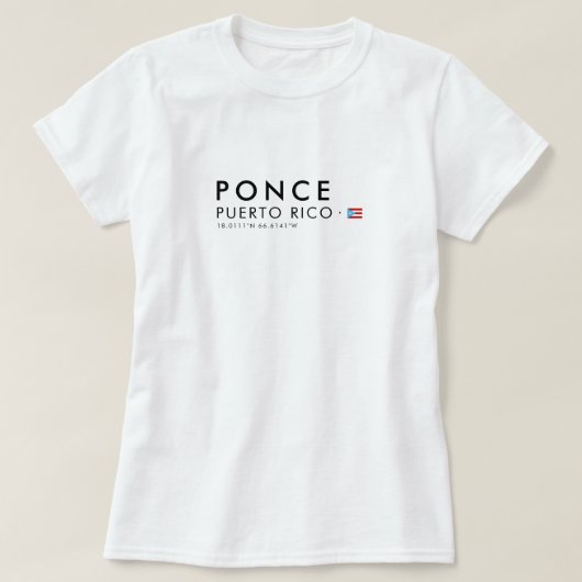 Ponce Puerto Rico Tシャツ | Coordinates Tee (デザイン正面)