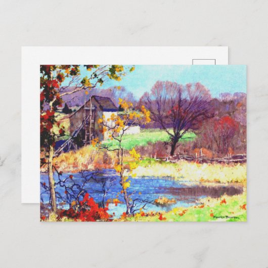 Pond at Old Lyme, Connecticut ポストカード (正面/裏面)