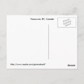 Pond at Vancouver、BCポストカード ポストカード (裏面)