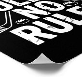 Pond Hockey Player No Rules Shinny  ポスター (角)