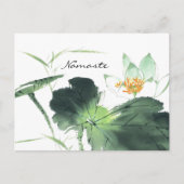 POND LOTUS PEACE lブ中国のラシ絵画の芸術 ポストカード (正面)