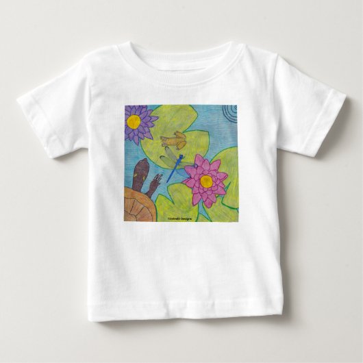 Pond Scene (白) - ベビーTシャツ (正面)