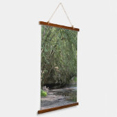 Pond under the Trees Wood Topped Tapestry 吊り下げ型タペストリー (傾斜あり)