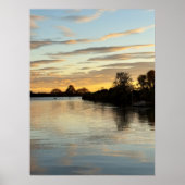 Pond Waterscape Sunset Photo Poster ポスター (正面)