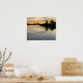 Pond Waterscape Sunset Photo Poster ポスター (キッチン)