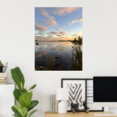 Pond Waterscape Sunset Photo Poster ポスター (ホームオフィス)
