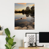 Pond Waterscape Sunset Photo Poster ポスター (ホームオフィス)