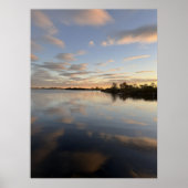 Pond Waterscape Sunset Photo Poster ポスター (正面)