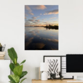 Pond Waterscape Sunset Photo Poster ポスター (ホームオフィス)