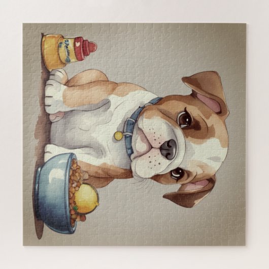 Pondering little Bulldog ジグソーパズル (横)