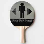 Pongの重量挙げのバーベルのスポーツのかいのためのReps 卓球ラケット (正面)