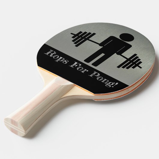Pongの重量挙げのバーベルのスポーツのかいのためのReps 卓球ラケット (正面アングル)