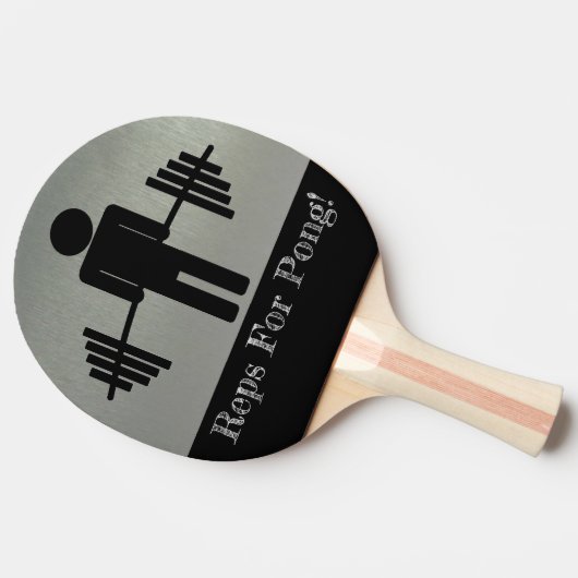 Pongの重量挙げのバーベルのスポーツのかいのためのReps 卓球ラケット (横)