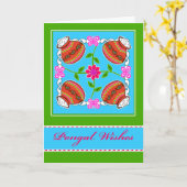 Pongalの願い、Kolamはインドのデザインをインスパイア カード (黄色い花)