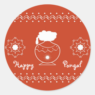 Pongal -インドのフェスティバル ラウンドシール