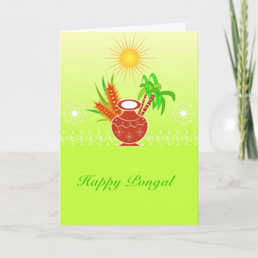 Pongal -南インドのフェスティバル カード (正面)