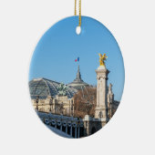 Pont Alexandre III and Grand Palais on a sunny day セラミックオーナメント (右)