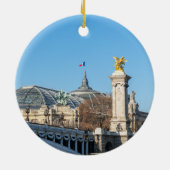 Pont Alexandre III and Grand Palais on a sunny day セラミックオーナメント (裏面)
