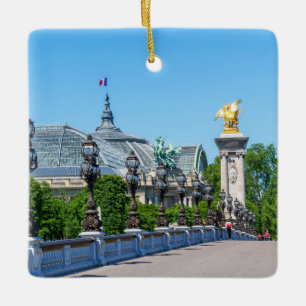 Pont Alexandre III and Grand Palais, Paris, France セラミックオーナメント