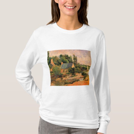 Pont-Avenの芸術のポール・ゴーギャンの絵画のWasherwomen Tシャツ (正面)