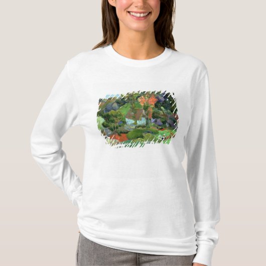 Pont Aven 1888年のポール・ゴーギャン|の景色 Tシャツ (正面)