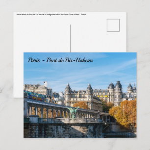 Pont de Bir-HakeimのArialメトロ – パリ,フランス ポストカード