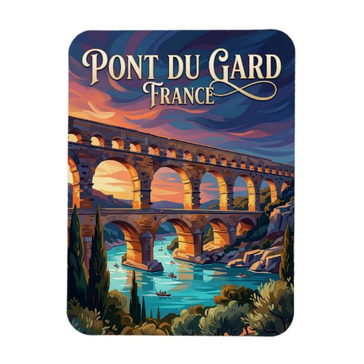 Pont du Gard France マグネット (縦)