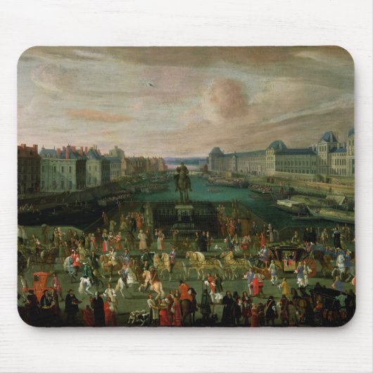 Pont Neufおよび館du Louvreの眺め マウスパッド (正面)