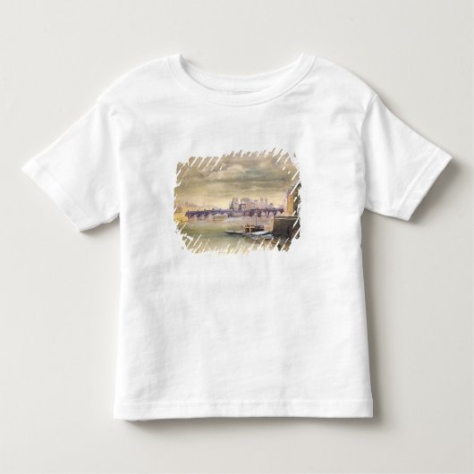 Pont-NeufおよびIle de la Cite 1881年 トドラーTシャツ (正面)