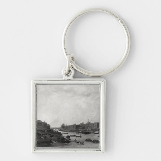 Pont-Neufからのパリ、c.1800の眺め キーホルダー (正面)