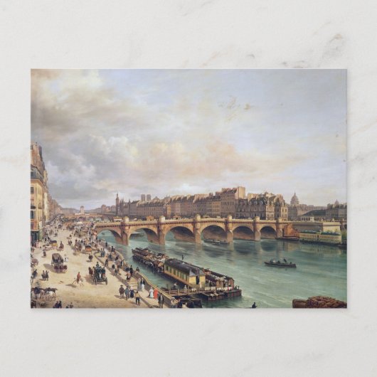 Pont Neufの表示， 1832 ポストカード (正面)