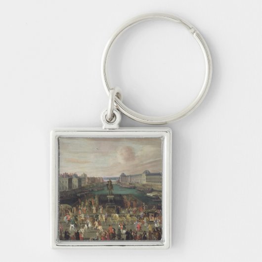 Pont-Neufを渡るルイ14世の行列 キーホルダー (正面)