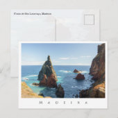 Ponta de São Lourenço, modern Madeira photo ポストカード (正面/裏面)