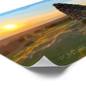 Pontarddulais Mountain view landscape vector art ポスター (角)