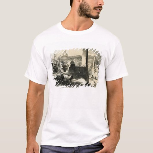 Ponte de Perroからのフィレンツェ、 Tシャツ (正面)