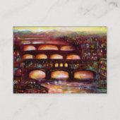 Ponte Vecchioとフィレンツェの他の橋，ピンク 名刺 (裏面)