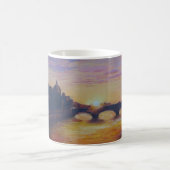 Ponte Vecchioの日没 コーヒーマグカップ (中央)