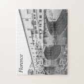 Ponte Vecchioの白黒スケッチ ジグソーパズル (縦)