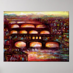 Ponte Vecchio and Other Bridges of Florence ポスター