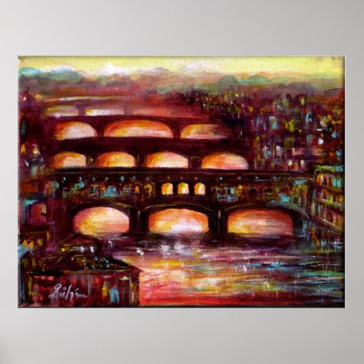 Ponte Vecchio and Other Bridges of Florence ポスター (正面)
