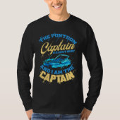 Ponton captain  for pontoon boat captain boat tシャツ (正面)