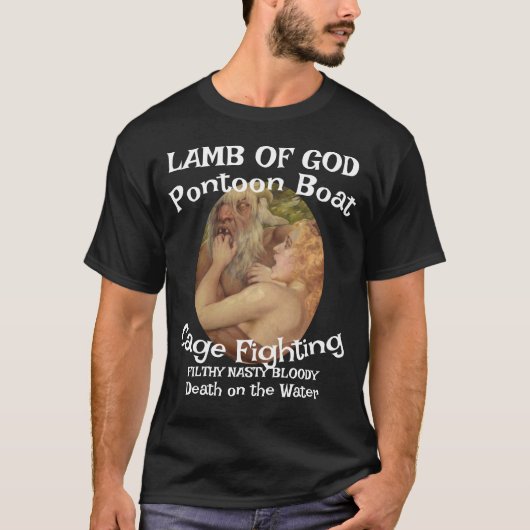Pontoon Boat Cage Fighting Death on the Water Tシャツ (正面)