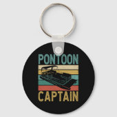 Pontoon Boat Captain Funny Pontoon Boat Boating Ca キーホルダー (正面)