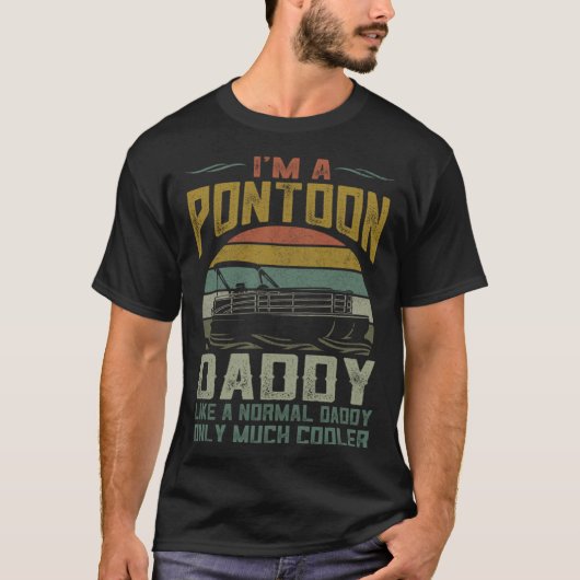Pontoon Boat Daddy Apparel Fathers Day Boating Cap Tシャツ (正面)