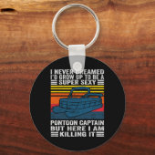 Pontoon Boating Lake Adventures For Summer Pontoon キーホルダー (正面)