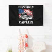 Pontoon Captain American Flag Pontoon Boat Lover 横断幕 (インサイチュ)